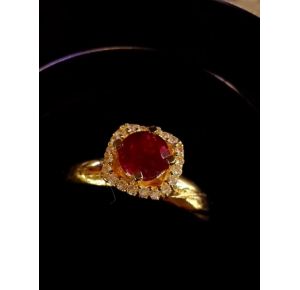 Nhẫn nữ hột chủ ruby thiên nhiên 5.3
