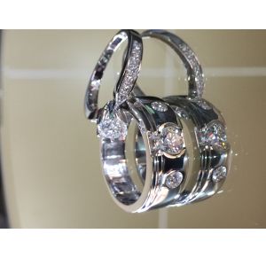 Cặp nhẫn cưới kim cương 5.4ly