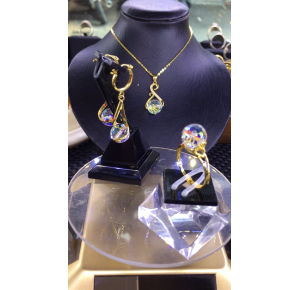 Bộ set pha Lê vàng 18k