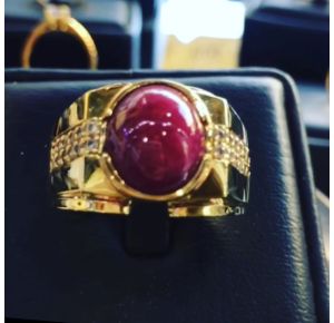 Nhẫn Nam hột ruby