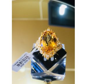 Nhẫn nữ viên chủ thạch anh vàng