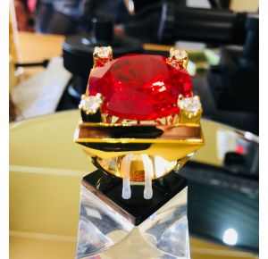 Nhẫn Nam ruby+4.0mm xoàn( 4 viên)