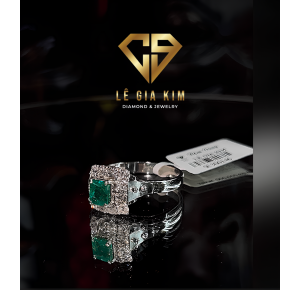 Nhẫn nữ KC hột chủ Emerald 