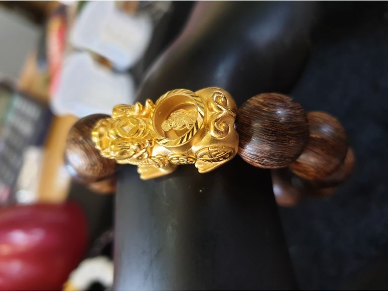 Trầm phối tỳ hươu vàng 24k