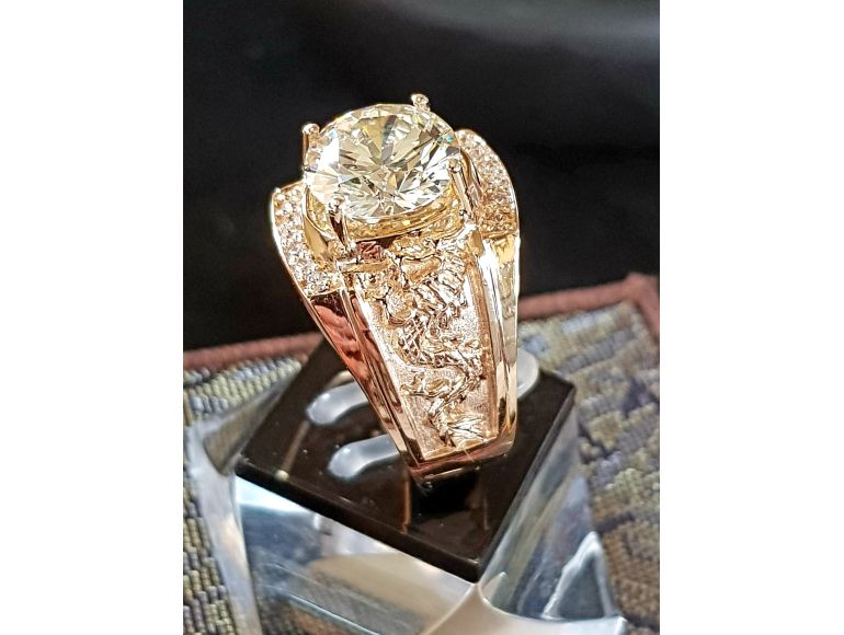 nhẫn Nam xoàn swarovski 11ly