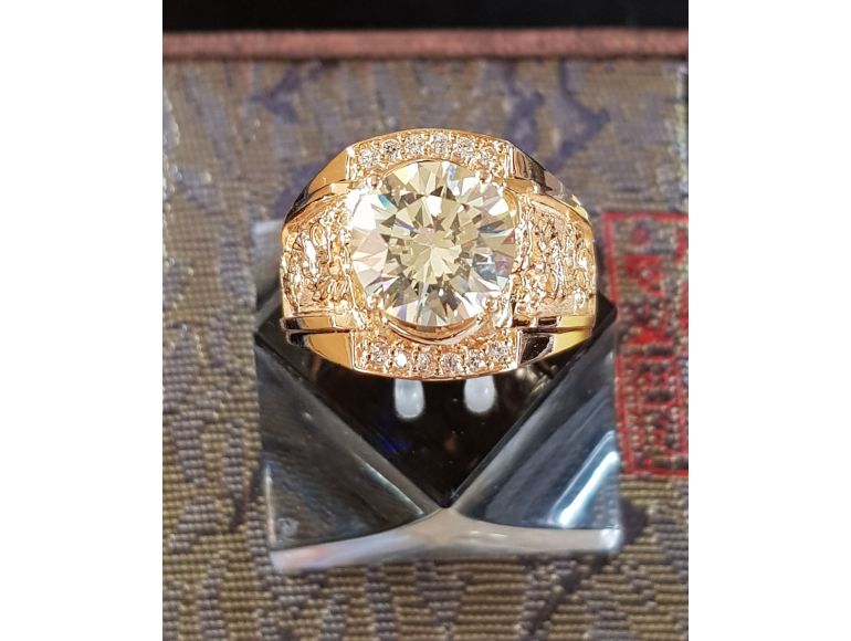 nhẫn Nam xoàn swarovski 11ly