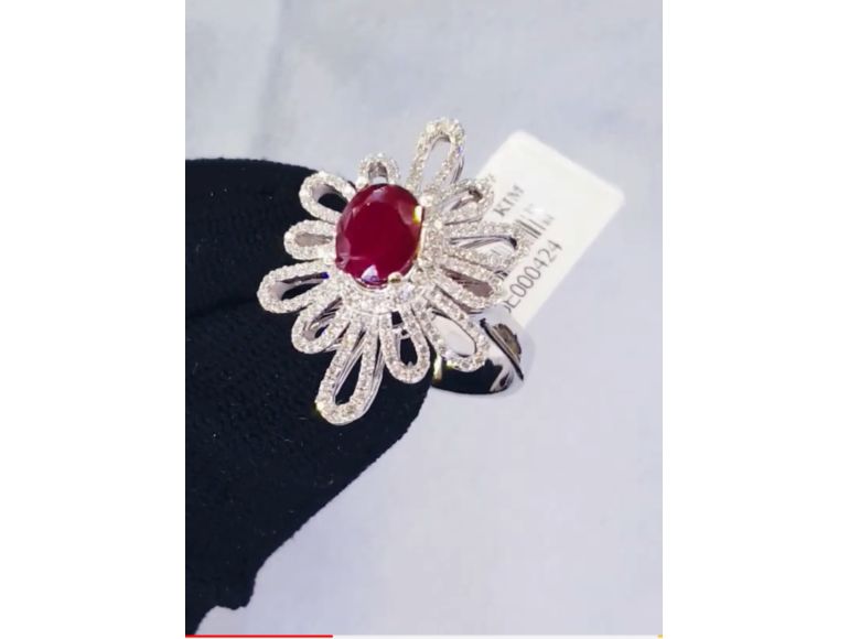 Nhẫn võ xoàn HC ruby thiên nhiên 6.2mm