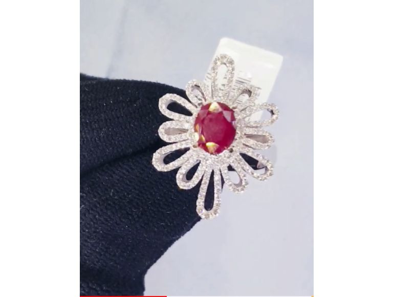 Nhẫn võ xoàn HC ruby thiên nhiên 6.2mm